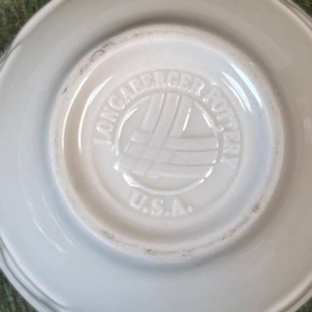 Longaberger‎ Pottery Traditions Ivory Woven Basket Weave Bowl USA 4.5 Inch Small - Picture 2 of 8
